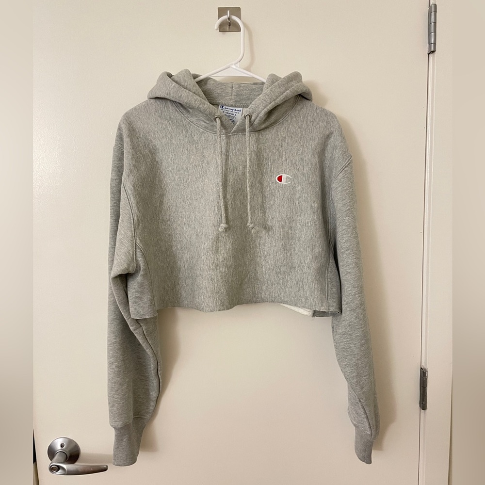 champion cropped hoodie